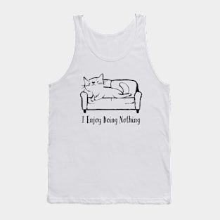 Lounging Cat | I Enjoy Doing Nothing Relaxation Tank Top